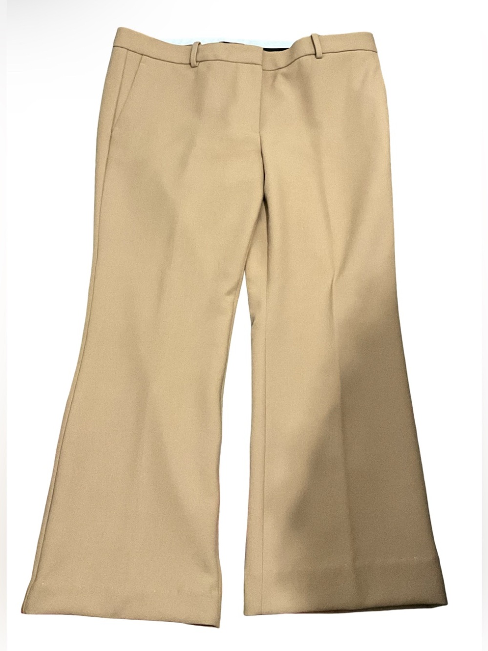 Ann Taylor Devin Fit Tan Beige Flare Dress Pants Women’s Size 14 Career Trousers